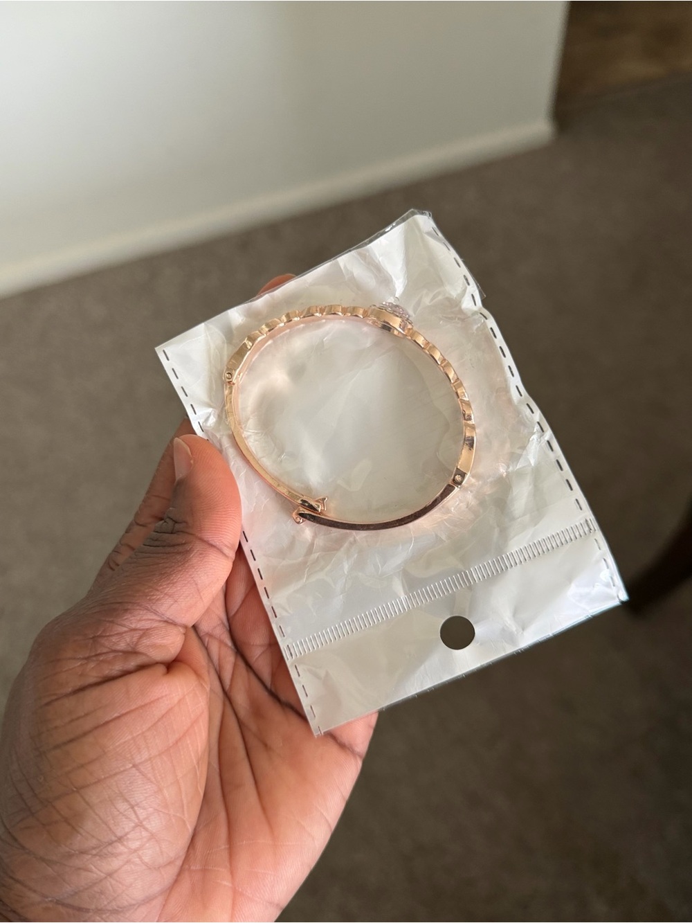 Rose Gold Hinged Bangle Bracelet - Women Jewelry
